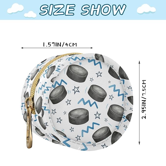 Ice Hockey Stars Print Pacifier Holder Case for Diaper Bag Portable Travel Pacifier Storage Case with Clip Newborn Baby Pouch for Outdoor Purse Baby Boys Girls