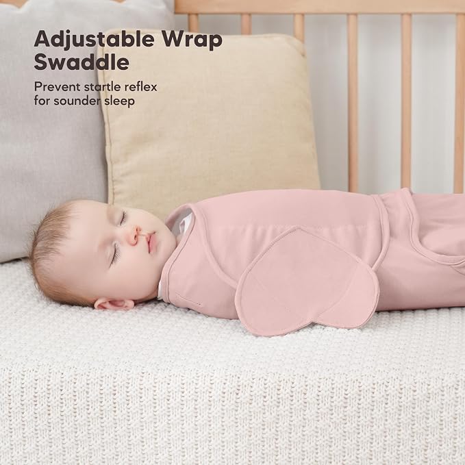 Susurration Swaddle Sleep Sacks 3 Pack 100% Muslin Cotton Swaddle Blanket Small Baby Wrap for 0-3 Months Newborn Sleep Sack Girls,Boys,Infants Essentials,Adjustable Wearable Sleeping Sack(Purple)