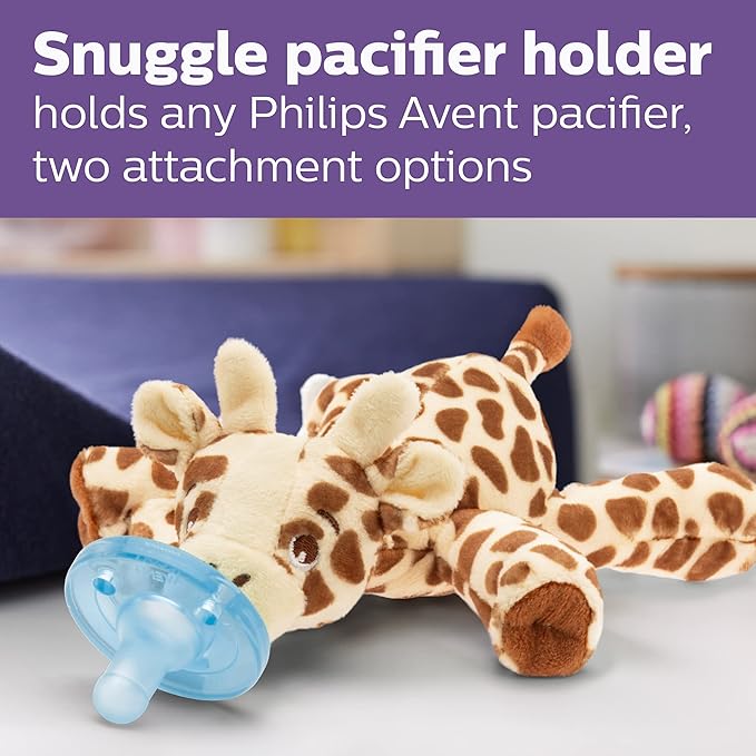 Philips Avent Natural Baby Bottle with Natural Response Nipple, Blue Baby Gift Set with Snuggle, SCD838/04 (Pack of 2)