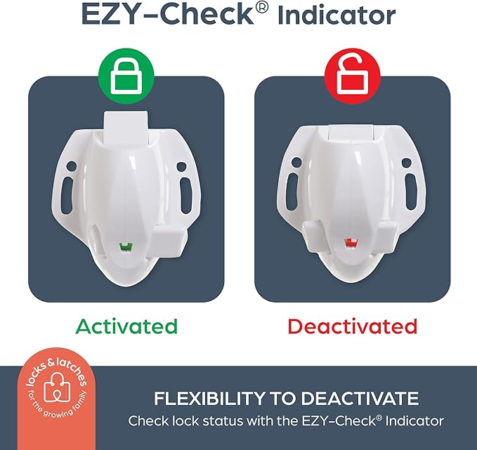Dreambaby Adhesive Mag Locks - 4 Locks, 1 Key - White