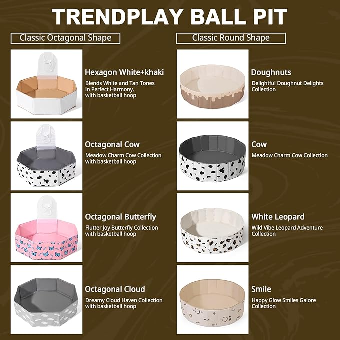 Ball Pit for Toddlers Babies Dogs Cats Iinfant Children, Foldable Ball Pits Play Tent, Crawl Playpen Ball Pool with Storage Bag, Surprise for Boys Girls Festival (Balls Not Included), Black