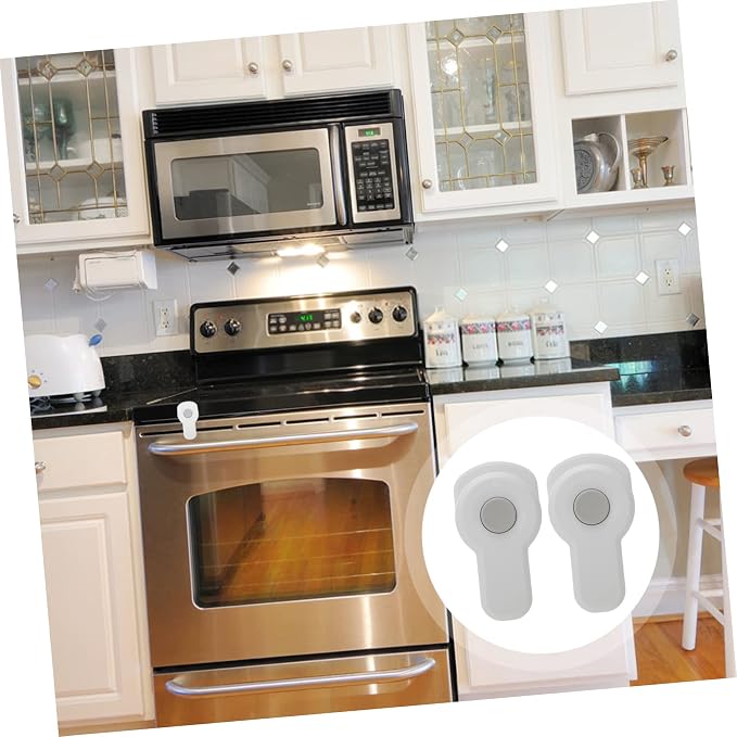 Hemoton 4pcs Safety Oven Lock Babyproofing Kitchen Lock for Oven Doors Easy One-handed Prevents Accidents for Boys and Girls