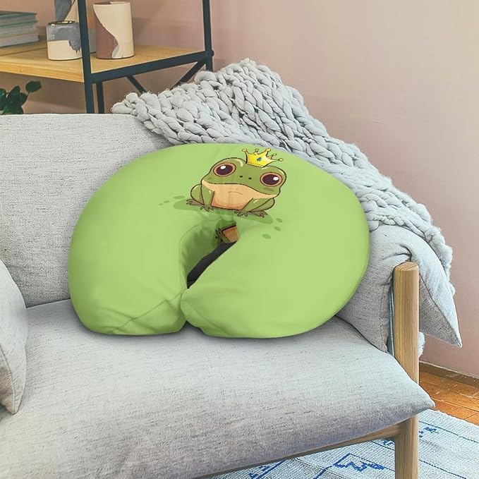 Crown Frog Breast Feeding Nursing Pillow Cover with Hidden Zipper, Breastfeeding Nursing Pillow Slipcovers Super Soft for Breastfeeding Moms