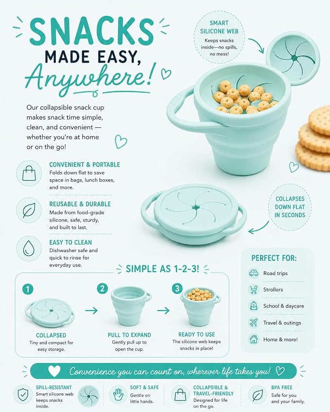 Collapsible Feeding Set - Travel Supplies: Silicone Suction Bowl, Plate, Bib, Spoons for Baby & Toddler Gift