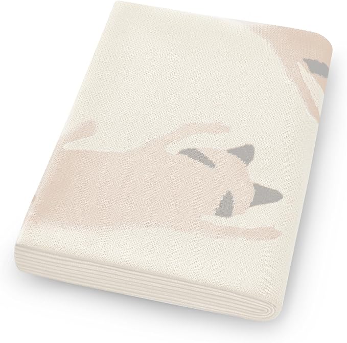 Receiving Baby Blanket,100% Luxury Cotton Knit Baby Blanket,Lightweight Cozy Neutral Swaddling Blanket for Newborns,Boys & Girls,Infant and Toddler