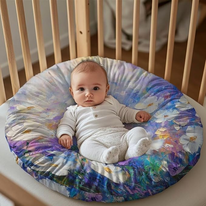 Floral Nursing Pillow Cover Neutral Breastfeeding Pillow Cover Fits 22.6in*24in Nursing Pillow for Baby Boy Girl Neutral Baby Nursing Pillow Cover Feeding Pillow Cover