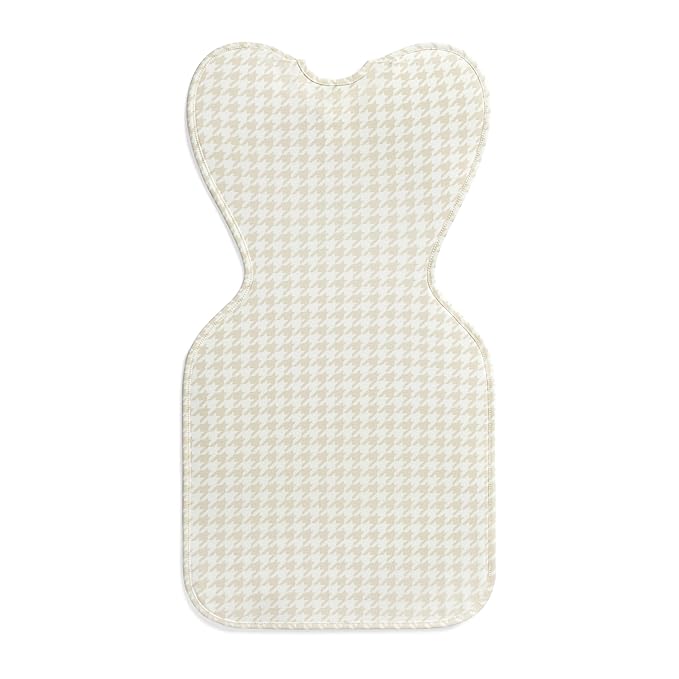 Love to Dream Swaddle UP, Sleep Sack 0-3 Months, Self-Soothing, Improves Sleep, Snug Fit Helps Calm Startle Reflex, Baby Essentials Must Haves Newborn, 1.0 TOG, Small 8-13 lbs, Tan Houndstooth
