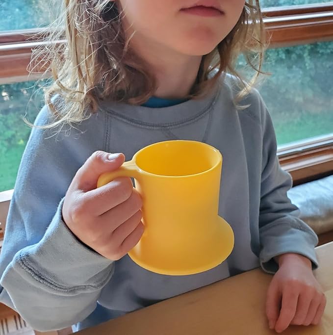 Silicone Toddler Mug with Handle, 5 oz, Color: Sun