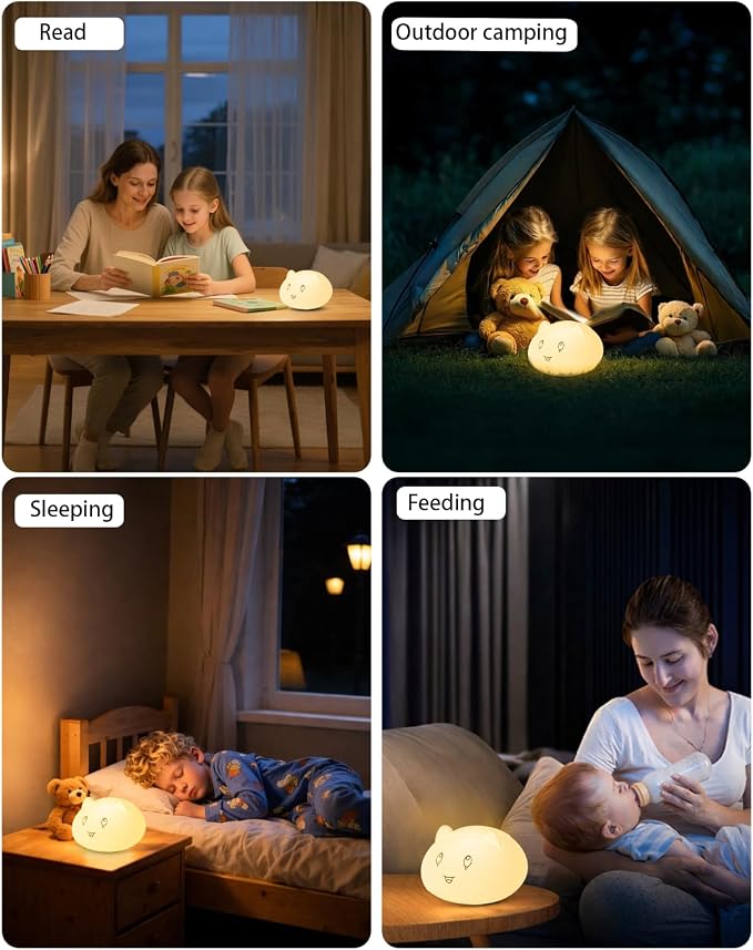 Capybara Night Light for Kids, Cute Animal Silicone Touch Lamp with Bluetooth Speaker, APP Control RGB Color Changing, Timer & Alarm Clock, Rechargeable Nursery Nightlight for Baby Girls Boys Bedroom
