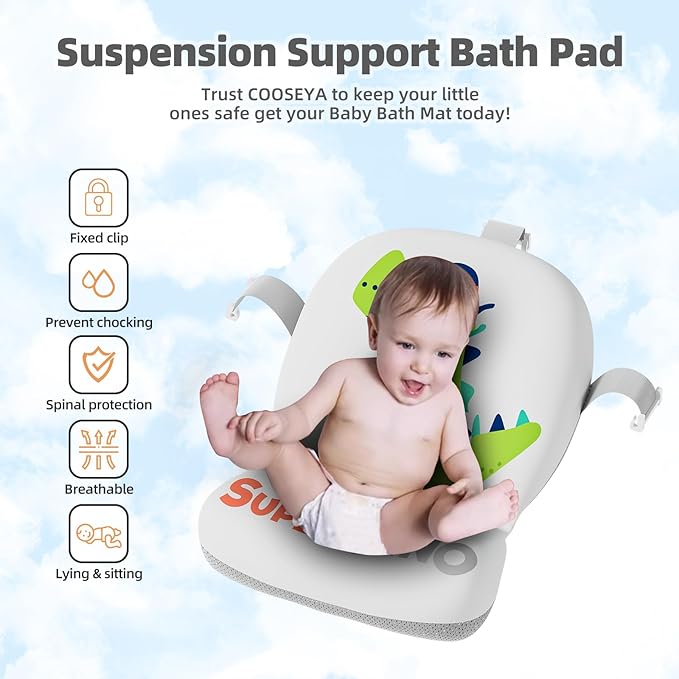 Collapsible Baby Bathtub for Newborn, Foldable Baby Bath Tub with Thermometer & Soft Floating Cushion & Drain Hole, Portable Travel Infant Bath Tubs for Newborns to Toddler 0-36 Months Girl, Green