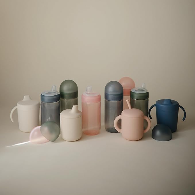 mushie Soft Spout Sippy Cup 10 fl oz | 6 Months+ (Tradewinds)