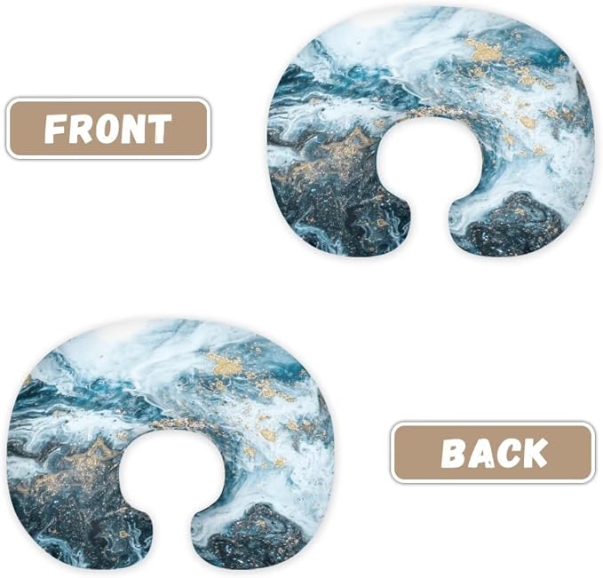 Marble Nursing Pillow Detachable Newborn Original Breastfeeding Slipcover Case and Positioner Removable Head Support Protector Cushion Essential with Hidden Zipper Easy to Use