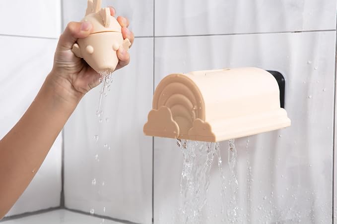 Bath Spout Cover & Baby Bath Rinse Cup Set- Soft Silicone Bathtub Faucet Safety Guard for Kids & Baby Bath Rinse Cup, 100% Food Grade Silicone