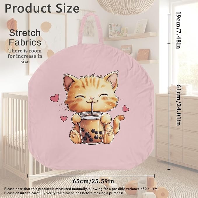 Cartoon Cat Nursing Pillow Cover for Breastfeeding Pillows Breastfeeding Pillow Slipcovers for Baby Boys & Girls Ultra Soft Infant Nursing Pillowcase Pillow Case for Newborn