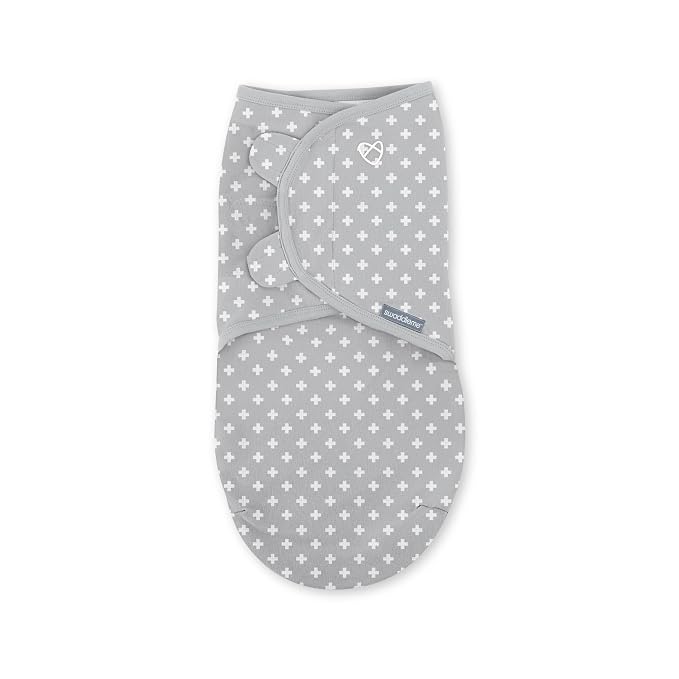 SwaddleMe by Ingenuity Original Swaddle, 100% Cotton, Improves Sleep & Calms Startle Reflex, 0-3 Months, 1.0 TOG, 3-Pack, Baby Swaddle Blanket - Criss Cross