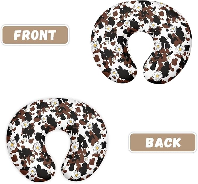 Cow Bottlefeeding Pillow Detachable Newborn Original Breastfeeding Slipcover Case Breathable Head Support Protector Cushion Essential with Hidden Zipper Propping Baby