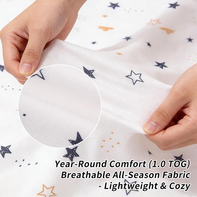 Baby Swaddle Blanket with Bear Ears, Soft Breathable Newborn Wrap for 0-6 Months, Cute Animal Design Receiving Blanket, All-Season Nursery Gift, Outer Space Rocket Print