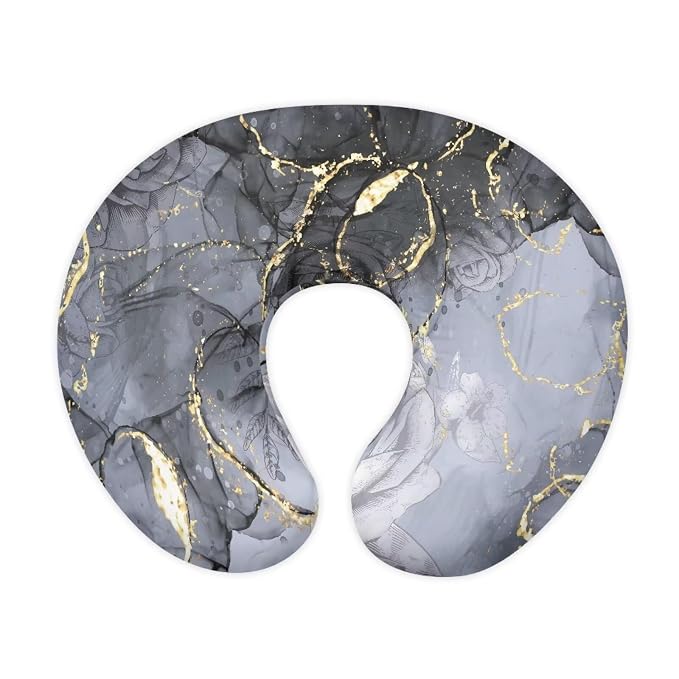 Marble Nursing Pillow Slipcover Sleeve, Breathable & Skin-Friendly Nursing Pillow Cover for Breastfeeding Mom, Pillow Not Included