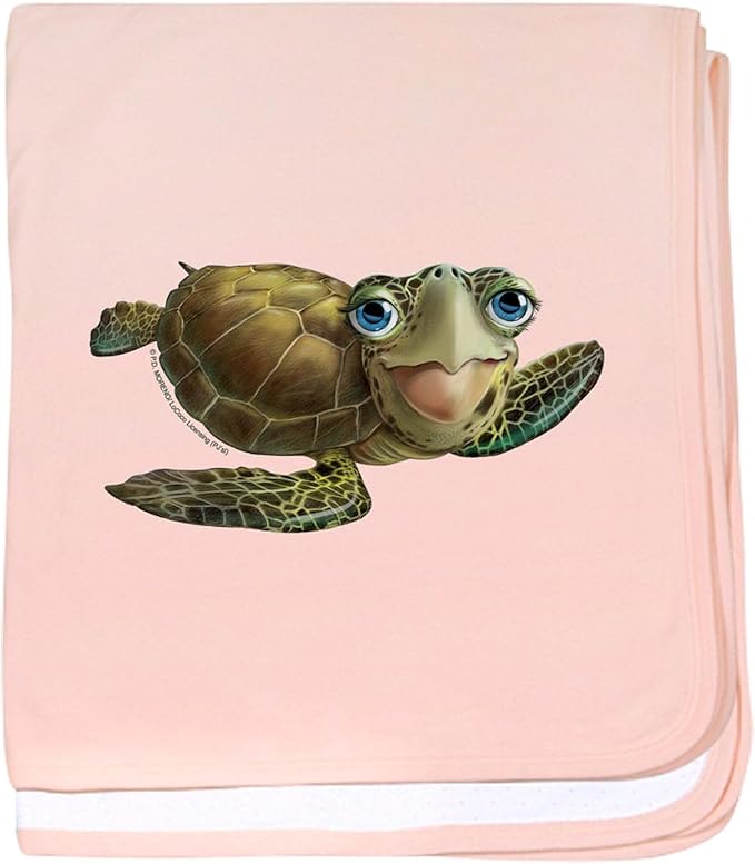 CafePress PD Moreno's Sea Turtle Baby Blanket, Super Soft Newborn Swaddle