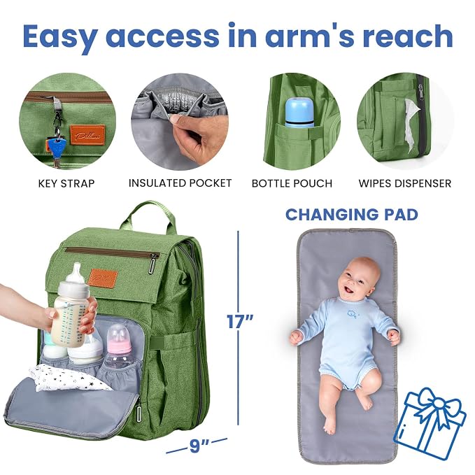 PILLANI Baby Shower Gifts: Nursing Pillow for Breastfeeding & Diaper Bag - Baby Registry Search