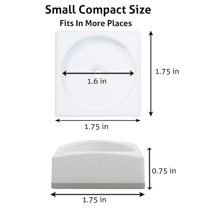 Wall Nanny Mini - Smallest Baby Gate Wall Protector (Made in USA) Protect Walls & Doorways from Pet Gates & Dog Gate Spindles - Child Pressure Mounted Baby Gate for Stairs Wall Cup (White) 4 Pack