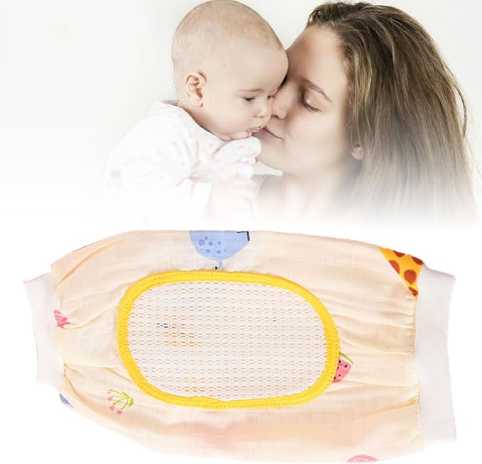 Baby Breastfeeding Arm Pillow Sweat Absorbent Cervical Spine Protection for Infant 0-12 Months Gauze Material (Yellow) (Yellow)