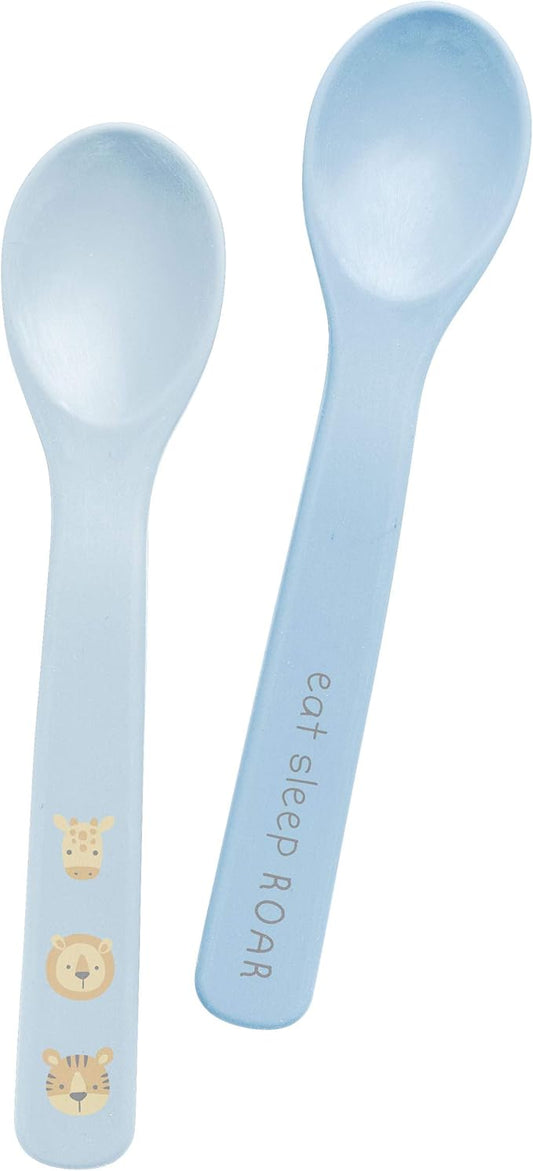 Stephen Joseph Baby Silicone Spoon Set, First Stage Feeding Spoons for Infants, Spoon Set Encourages Self-Feeding, Toddler Feeding Spoons, Zoo