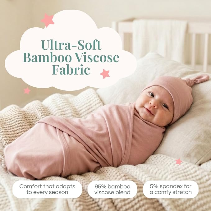 Caden Lane Baby Swaddle & Receiving Blanket, Soft, Breathable & Temperature-Regulating Bamboo Viscose Fabric for Swaddling Newborns, Gender Neutral Infant Blanket for Boys & Girls