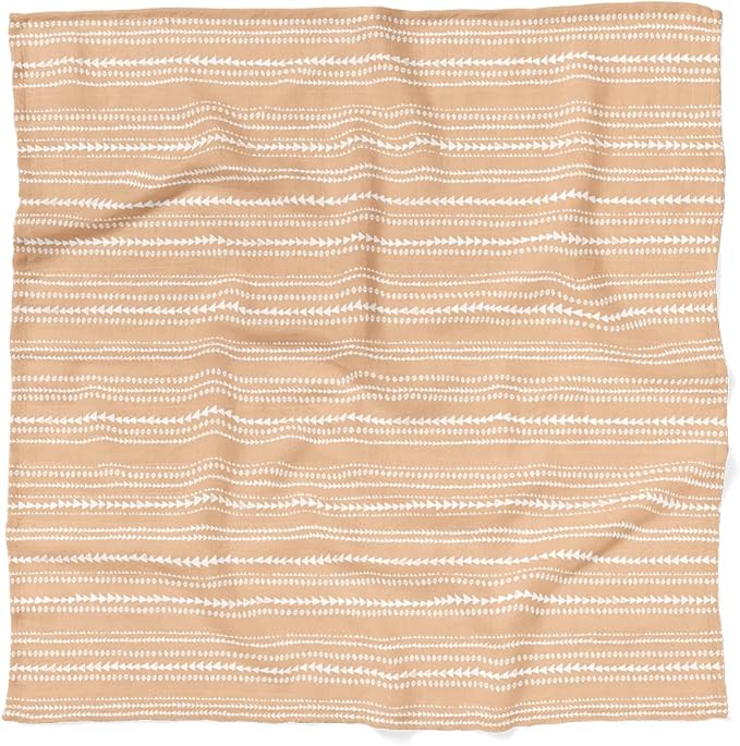Mini Wander Swaddles for Newborns Muslin Swaddle Blankets - Breathable Soft Gender Neutral Receiving Blanket Baby Essentials | 47 x 47 Cotton - (Terrain (Apricot)