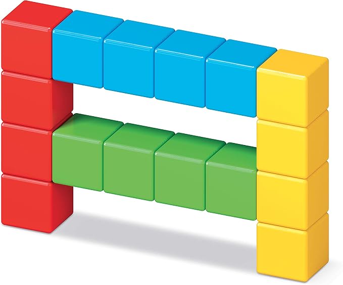 Geomag Magicube - 16 Cubes -Magnetic Construction for Children - Green Collection - 100% Recycled Plastic Educational Toys