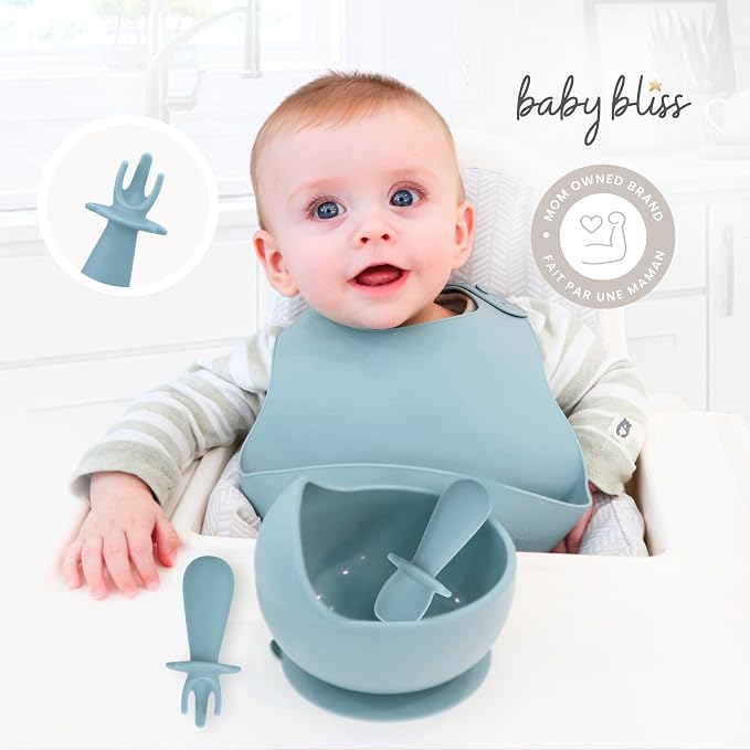 6 Pack Baby Spoons Self Feeding 6 Months +, Baby Utensils Silicone Baby Spoon, Baby Led Weaning Supplies, Self Feeding Spoon, Infant Spoons First Stage, BPA Free