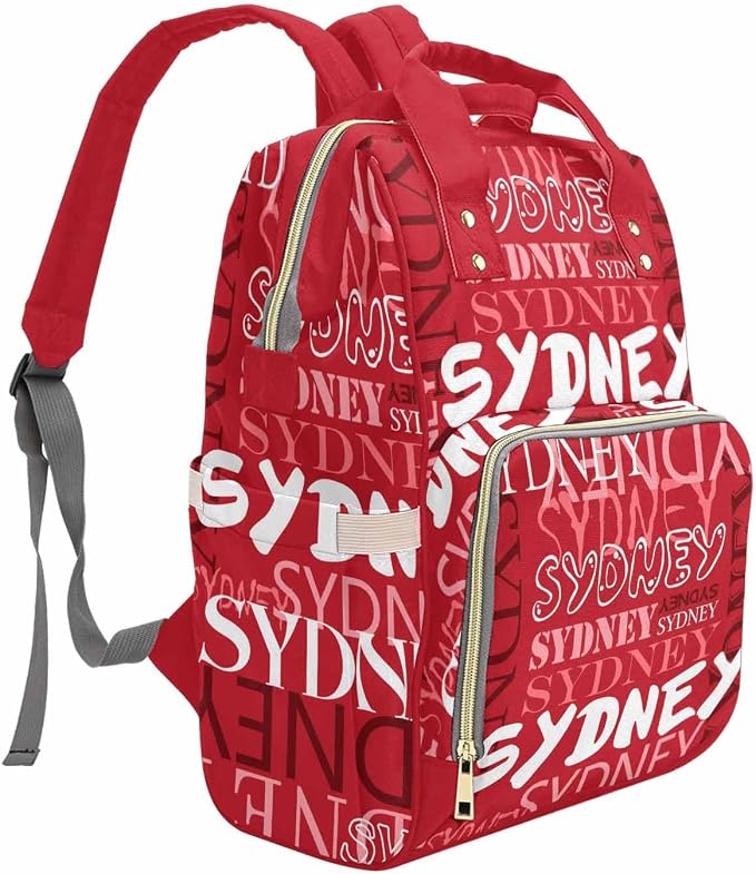 M YESCUSTOM Custom Diaper Bag Backpack for Girls Boys Large Capacity with Pockets Personalized Baby Diaper Bags for Mom Waterproof Nappy Baby Bag with Name Mothers Day Gift Red