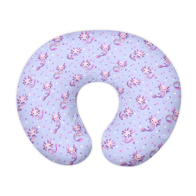 Axolotl Nursing Pillowcase for Girls Boys Lightweight Skin-Friendly Pillow Cover Fits Breastfeeding and Bottle Feeding Surpot Pillow for Christmas Gift & Decor