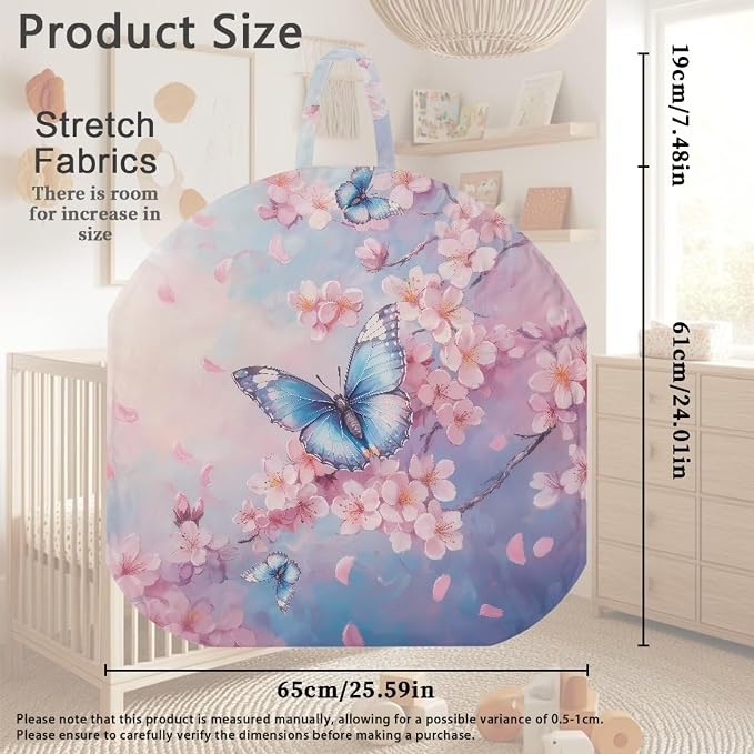 Cherry Blossom Butterfly Breastfeeding Pillow Cover Nursing Pillow Cover Pillow Slipcover Detachable Nursing Pillow Protective Cas Baby Feeding Supplies Soft and Cozy Cover