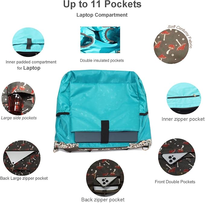 ESVAN Diaper Tote Bag Totepack Backpack Crossbody Bag 3 in 1 for Women Laptop Backpack Multifunctional with Insulated Pockets