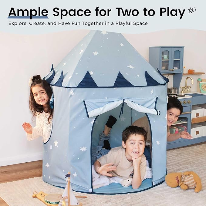 Tiny Land Kids Play Tent, Pop-Up Cute Toddler Tents, Portable Baby Tent for Indoor Fun & Imagination