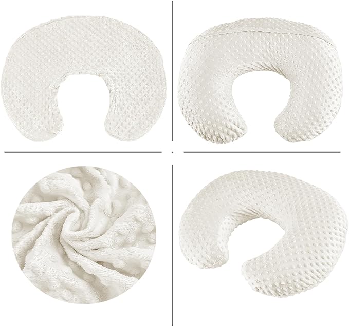 Nursing Pillow for Bottle and Breastfeeding, Ergonomic Comfort Nursing Essentials for Mom and Baby, Feeding Support Pillow with Removable Cover, Easier and Healthier Nursing (White)