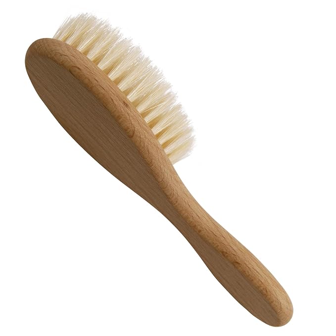Ambassador Hairbrush, Wood Baby Natural, 1 Hairbrush (Pack of 2)