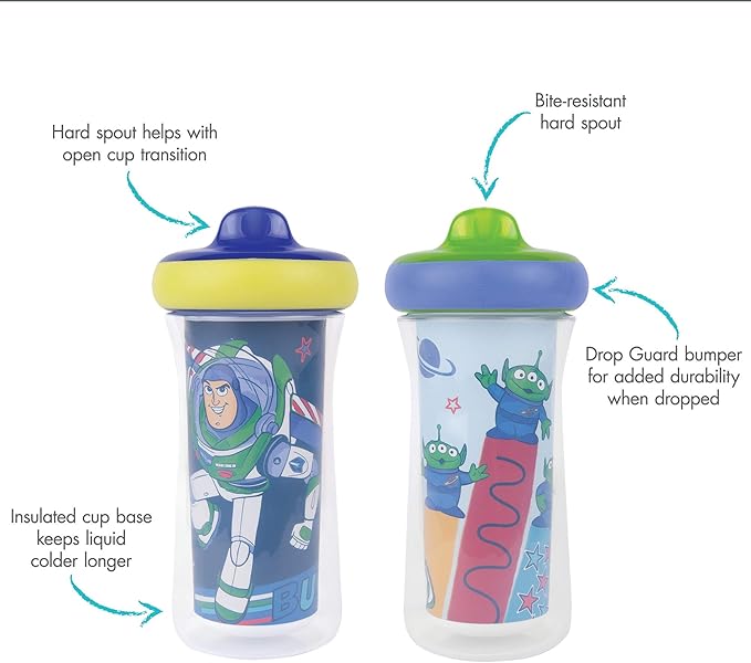 The First Years Disney/Pixar Toy Story Insulated Sippy Cups, 9 Ounces (Pack of 6)
