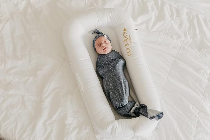 Copper Pearl Swaddle Blankets for Newborns | Soft Stretchy Receiving Blankets for Boys and Girls | Large 46 x 46 Inch Baby Blankets | Lightweight and Breathable Swaddles | Slate