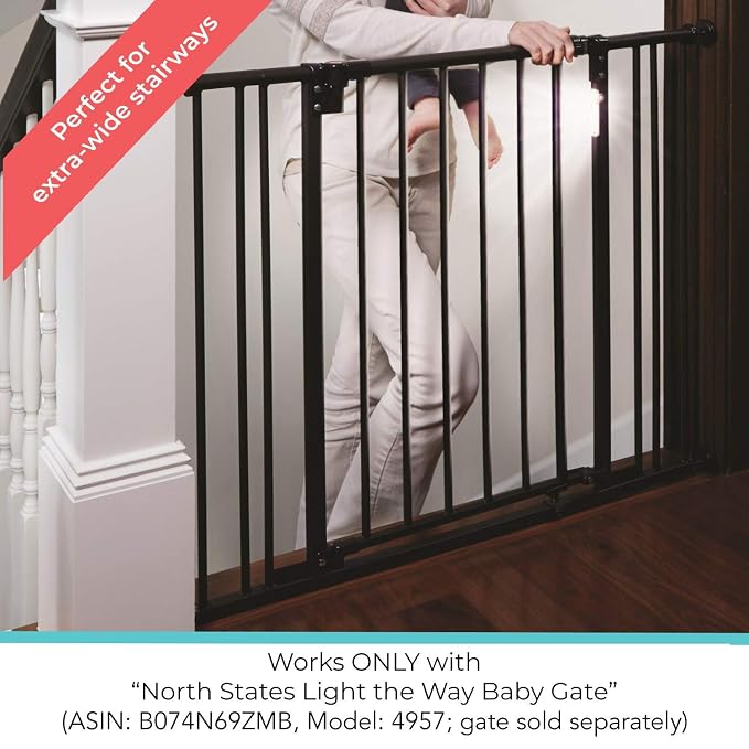 Toddleroo by North States - Light The Way Gate Extension: 12 Inch Baby Gate Extension - Add Up to 3 Extenders - Matte Bronze