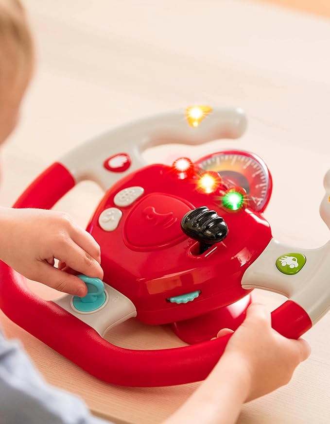 Battat ??Interactive Steering Wheel ??Portable Car Toy ??Kids Games & Songs ??Toddler Road Trip ??2+ Years ??Geared to Steer