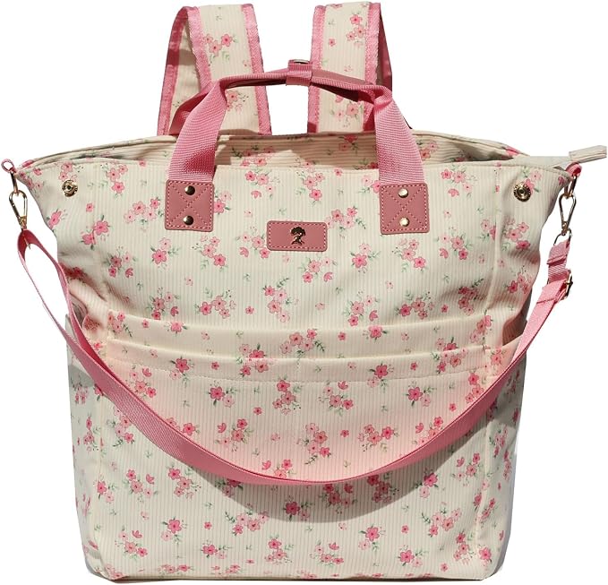 ESVAN Diaper Tote Bag Totepack Backpack Crossbody Bag 3 in 1 for Women Laptop Backpack Multifunctional with Insulated Pockets