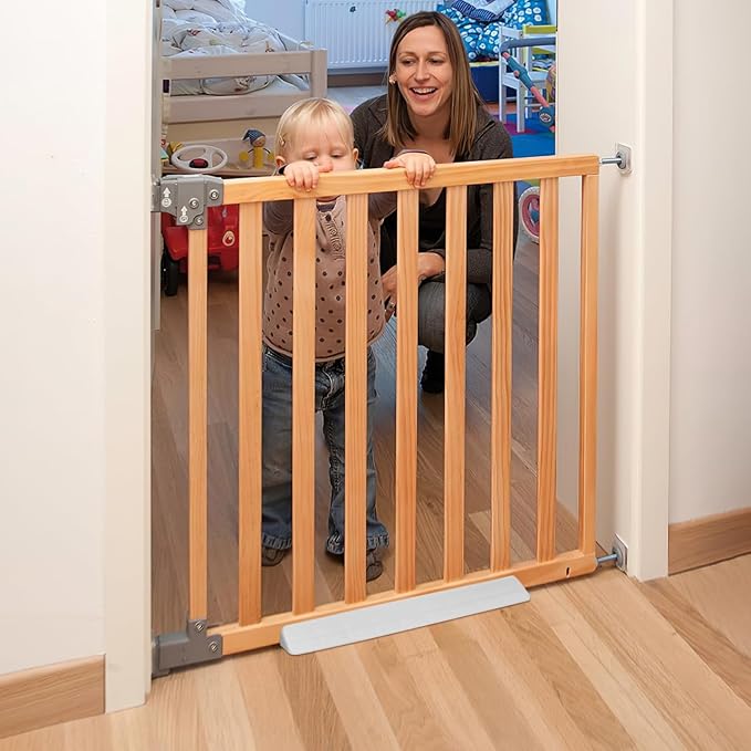 Tofficu Safety Door Fixator Baby Gate Anti Kick Pedal Plastic Footbar 17.91X5.11X1.18 Inch for Stairway Protection and Child Safety