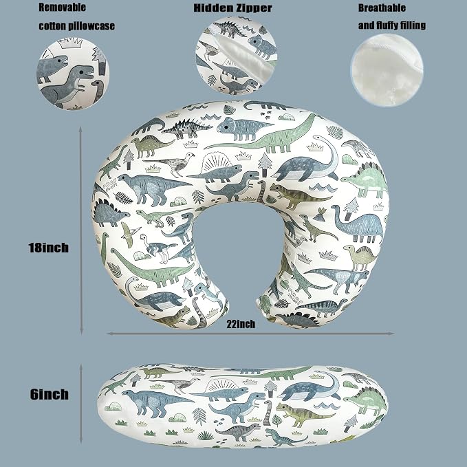 Nursing Pillow Breastfeeding Pillow Removable cover Machine washable | Conforming to ergonomic design. Detachable cover. Machine washable. Breathable fabric.Arm fatigue free Soft supportive fill