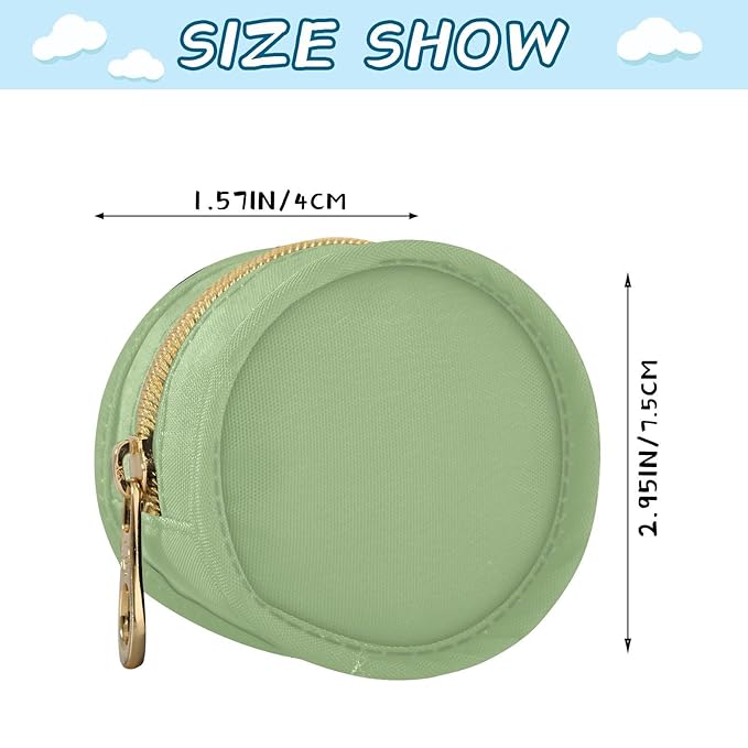 Green Pacifier Holder with Clip Pacifier Case for Diaper Bag Round Baby Pacifier Pouch Box Bag Portable
