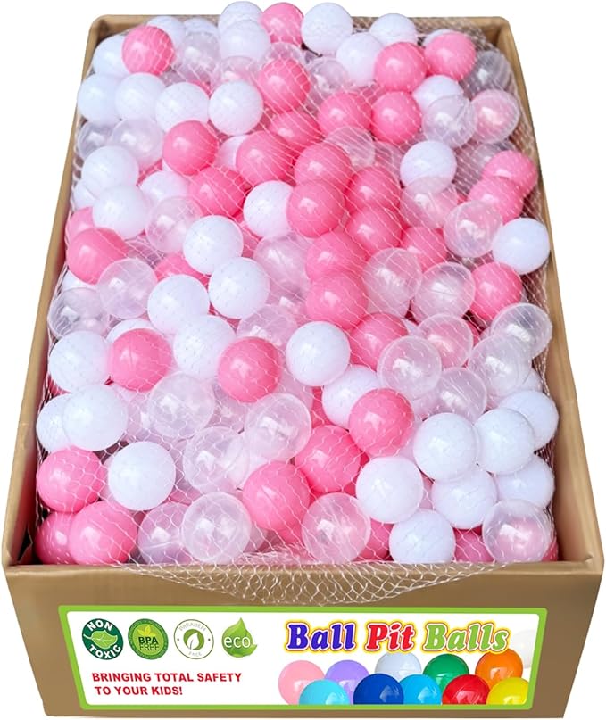 200/500/1000/2000 Count Soft Plastic Ball Pits Balls Colorful Play Pits Balls for Pet Dogs Ball Pits 2.2" Large Phthalate Free Bpa Free Balls for Toddlers 1-3 Baby Kids