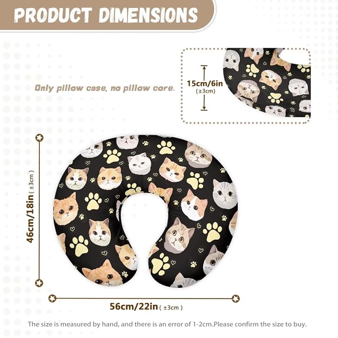 Cat Paw Nursing Pillow Cover for Breastfeeding Pillow, Ultra Soft and Cozy Nursing Pillow Slipcovers Good Choice for Mom or Baby