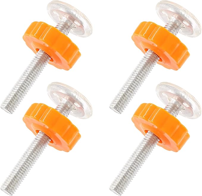 4 Pack Baby Gate Threaded Spindle Rod M10 (10mm) Replacement Hardware Parts Kit for Pressure Mounted Baby & Pet Safety Gates & Stair Gates (10mm, Orange)
