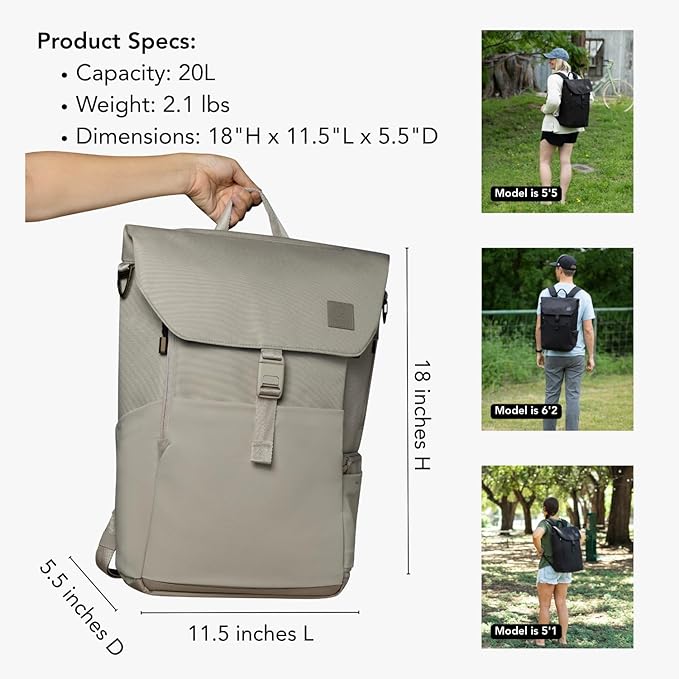 Huhu Diaper Bag Backpack – Large Baby Bag for Moms & Dads – Water-Resistant, Unisex Travel Kit for New Parents – Includes Changing Pad and 2 Organizer Pouches (Daybreak Taupe)